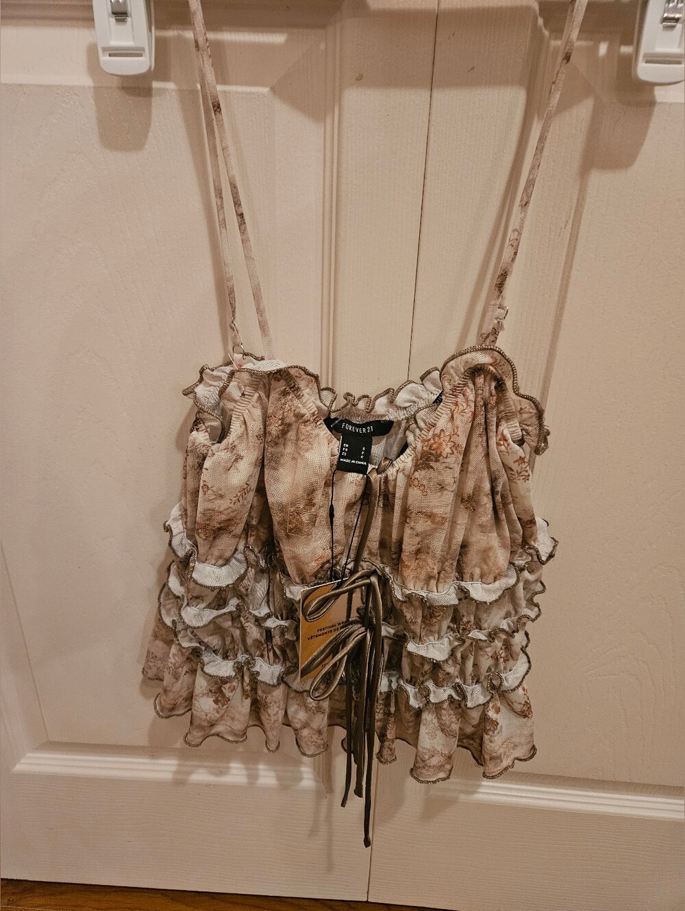 Forever 21 Floral Tierred Ruffle Cami Top, NWT, Festival Wear Collection